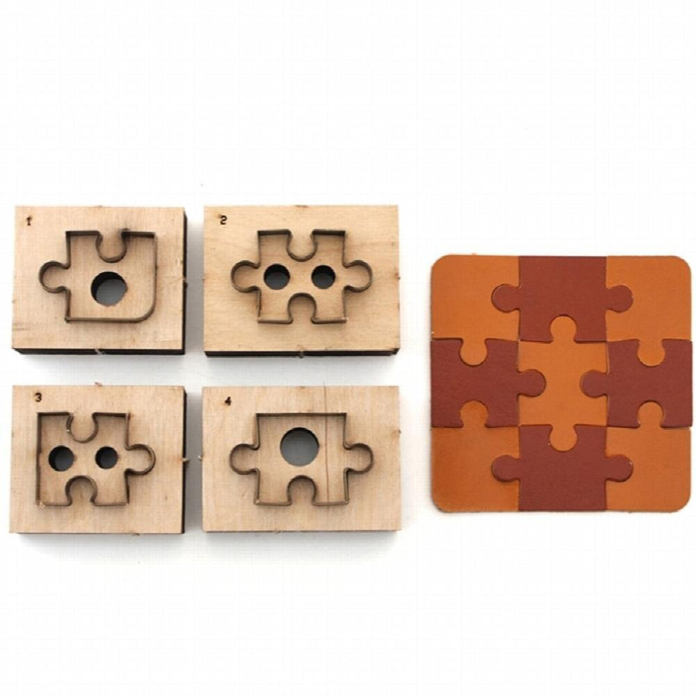 Embossing Wooden Die Cutting Leather Mold Puzzle Shape Cutting Mold for Earring Jewelry DIY Leather Crafts Making
