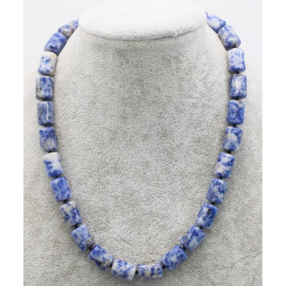 10*14mm sodalite agtae pillar necklace 17inch nature beads for woman wedding necklace