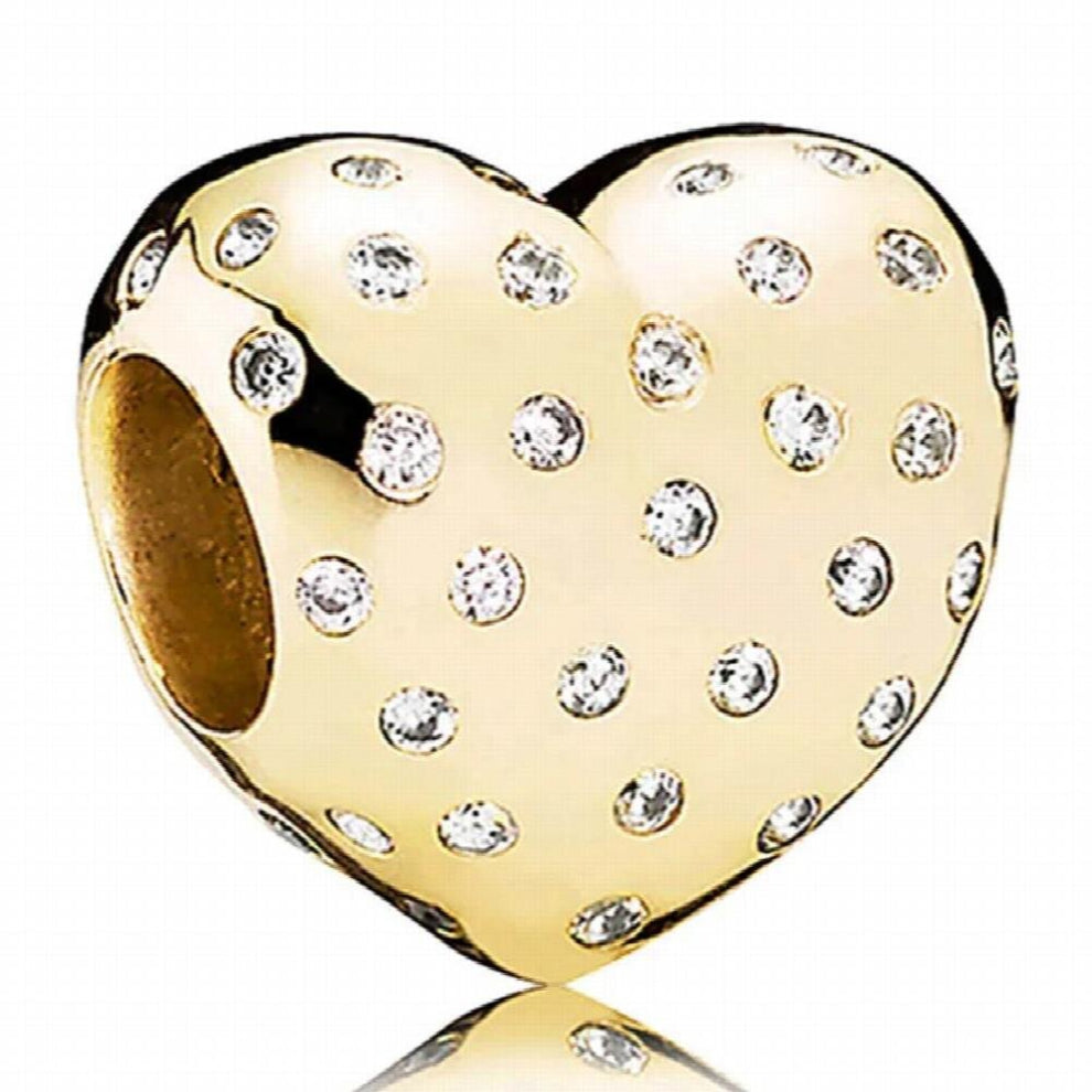 925 Sterling Silver Charm Shine Entwined Mother Heart Celestial Star Bella Bot Beads Fit Bracelet DIY Jewelry