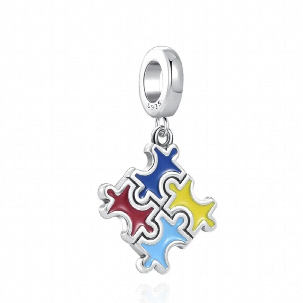 925Silver Puzzle Charm Necklace Bead Suitable For Women Bracelet Jewelry Europe Amulet game machine headset Pendant