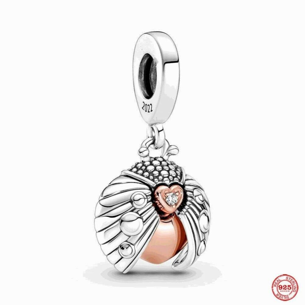 925 Silver Splittable Yin & Yang Dangle All-Seeing Eye Charm Fit Bracelet Pendant Intertwined Love Hearts Beads