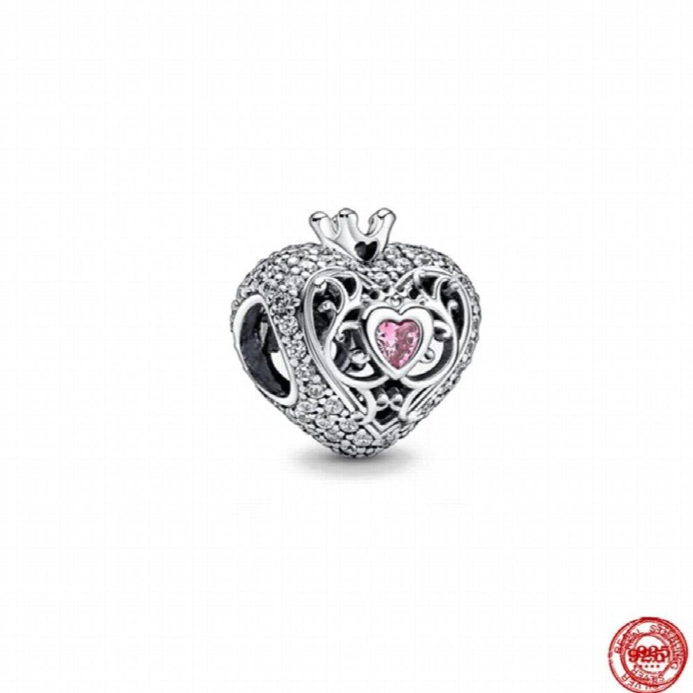 New925 Sterling Silver Intertwined Love Hearts Bead Cat Charm Fit charms Bracelet DIY Women Jewelry accessories