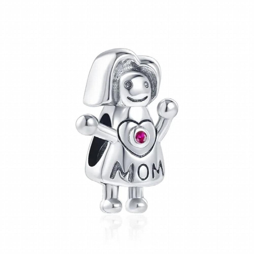 925 Sterling Silver Little Girl Little Boy Baby Carriage Feet Charm Beaded Fit Bracelet&Bangle Making DIY Jewelry