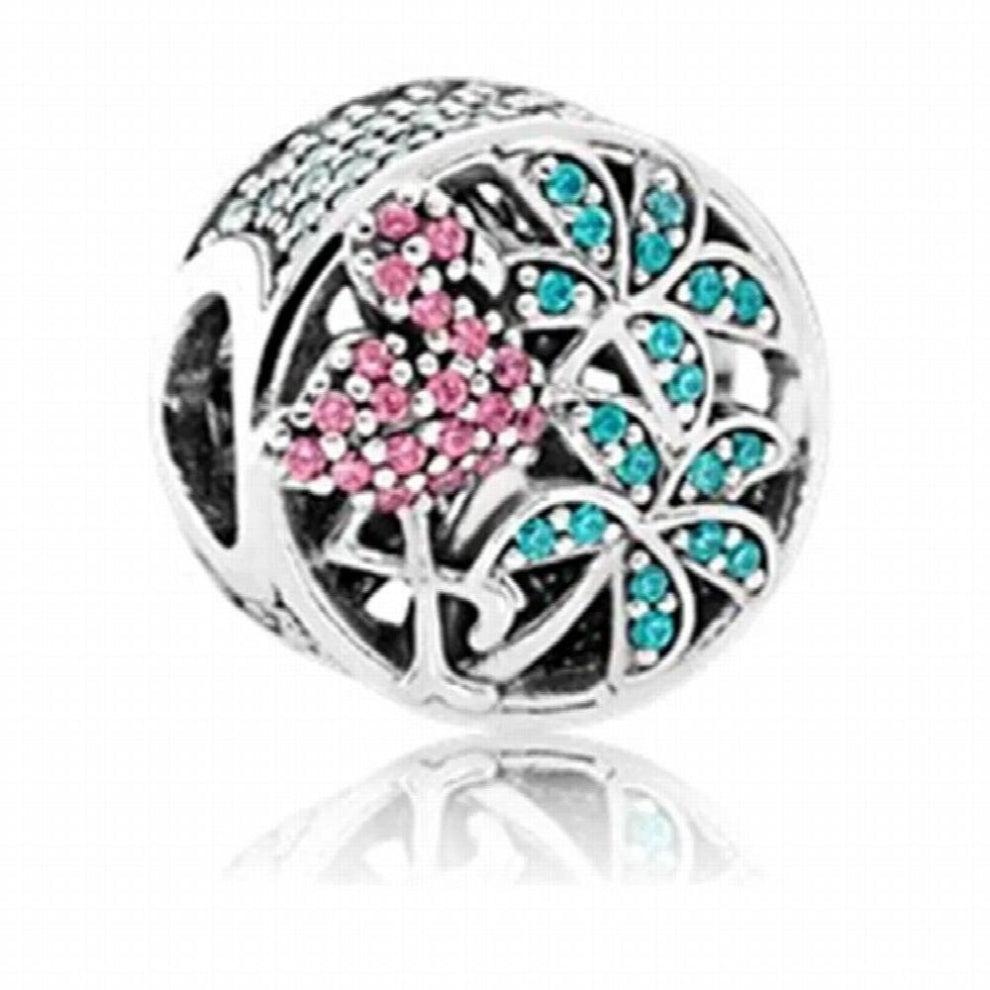 100% S925 Sterling Silver Hollow Shine Fruit Beer Pattern Charm Beads Fit Bracelet DIY Bangle The