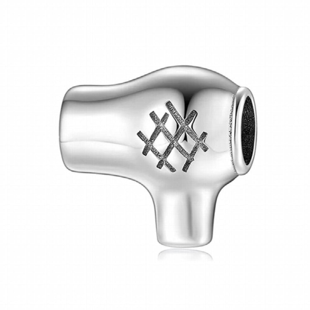 Europe and America S925 sterling silver bead pendant hair dryer scissors comb bracelet diy accessories