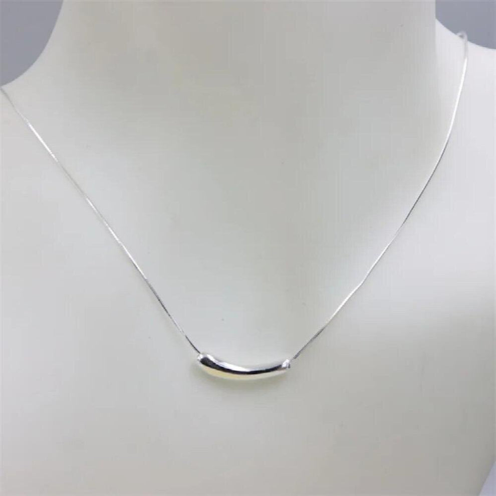 ZFSILVER100% 925 Sterling Silver Eggplant Necklace Snake Chain For Women Party Wedding Lovely Chram Jewelry Girl