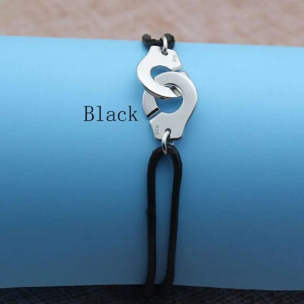Pour Femme Jewelry 925 Sterling Silver Handcuff Bracelet For Women Men Rope Bracelet 925 Silver Bracelet Menottes Bijoux