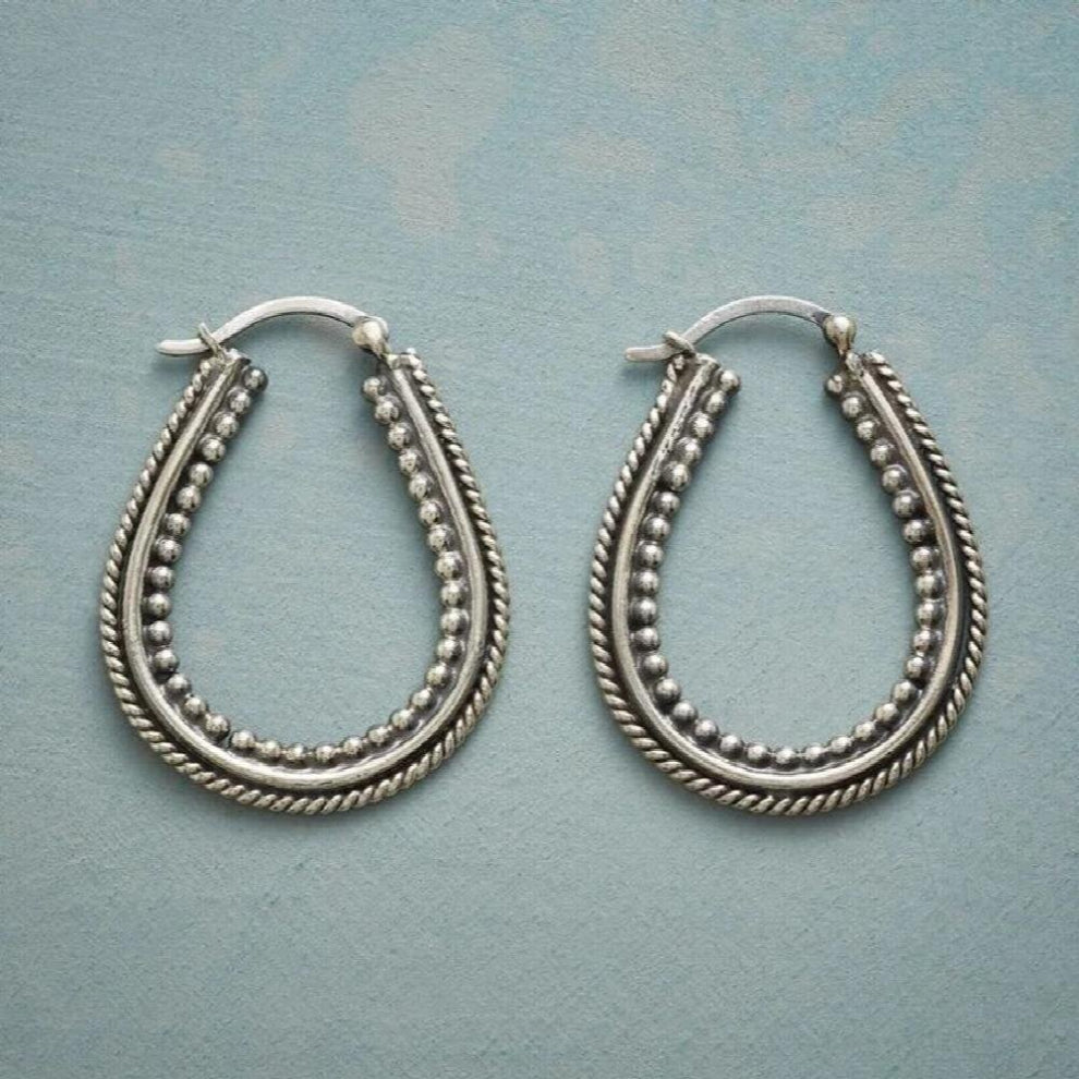 Arriver Metal Engraving Ancient Patterns Hoops Dangle Earrings for Women Jewelry For Women Girl Friendship
