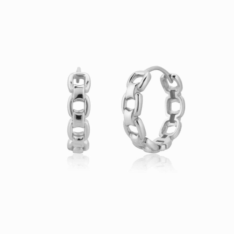 925 Sterling Silver Women Clips Circle Piercing Hoops Pendiente Wedding Rock Punk Jewelry Gift