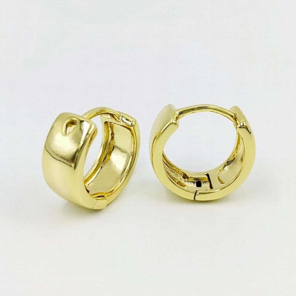 Agsnilove Hoop Earrings 14K Plated Style Smooth Lightweight Hoops Women Jewelry Everyday Wearing