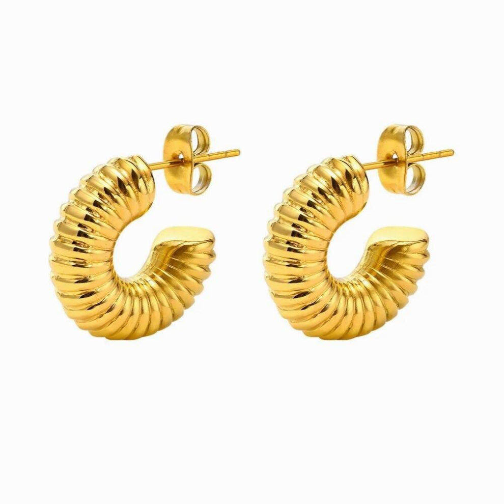 CeeRom Tire Piercing Hoops Earings Stainless Steel Circle Hoop Earrings For Women Jewelry