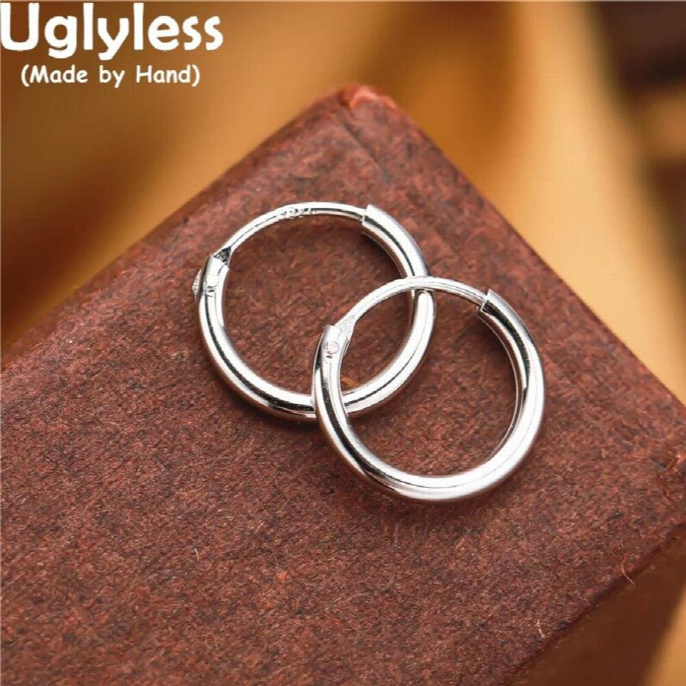 Sizes Thin Circles Hoop Earrings for Women Glossy 925 Sterling Silver Minimalism Earrings Brincos