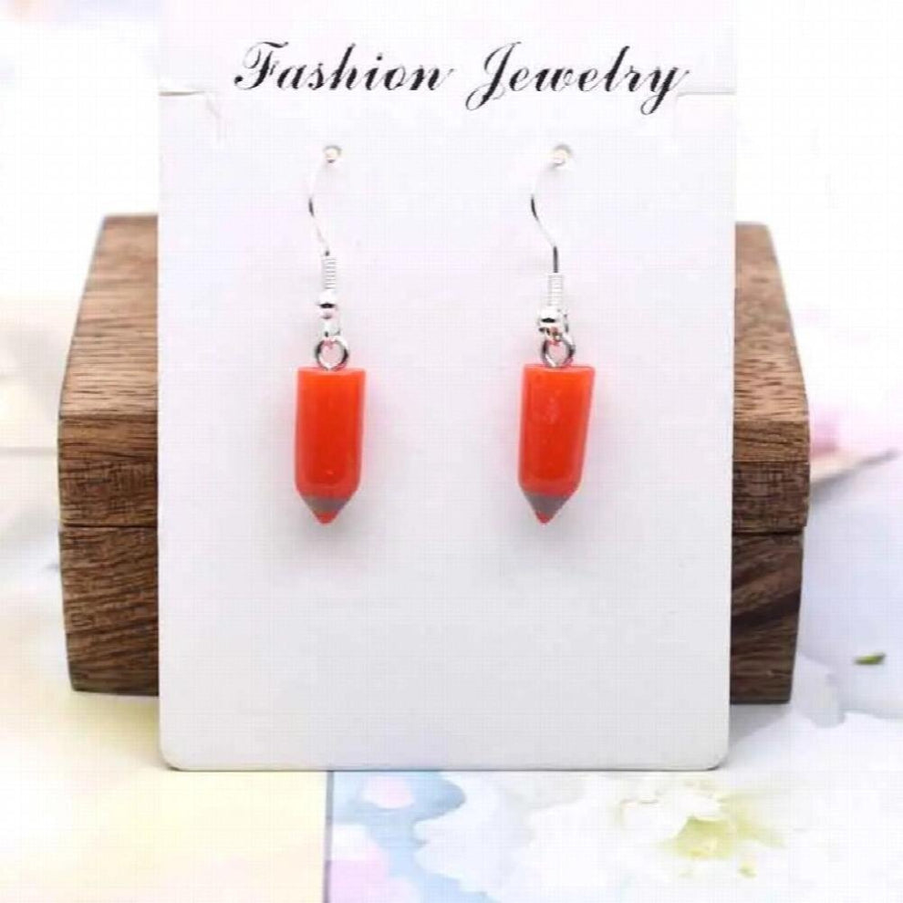 Earring For Women Resin Cartoons Bows, Macarons, Sunflower Smileys, Pencils,Perfume Coke Caps Drop Earrings Funny Gift