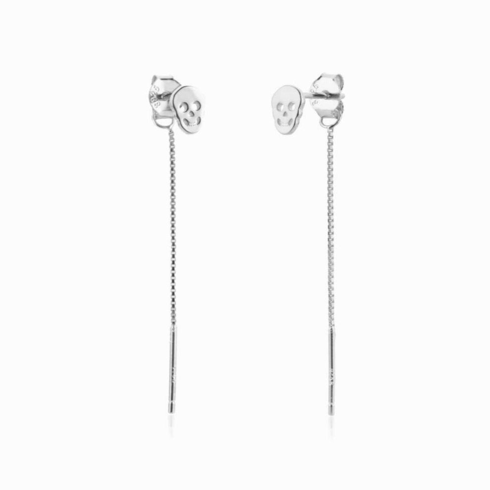 925 Sterling Silver Swing Chain Drop Earring Women Piercing Clips Women Wedding Fine Jewelry Gift