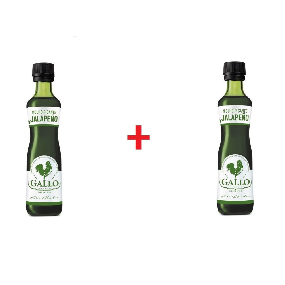 Gallo Jalapeno Portugal Hot Sauce Piri Piri 2 x 50ml ( 2 x 1.76oz )