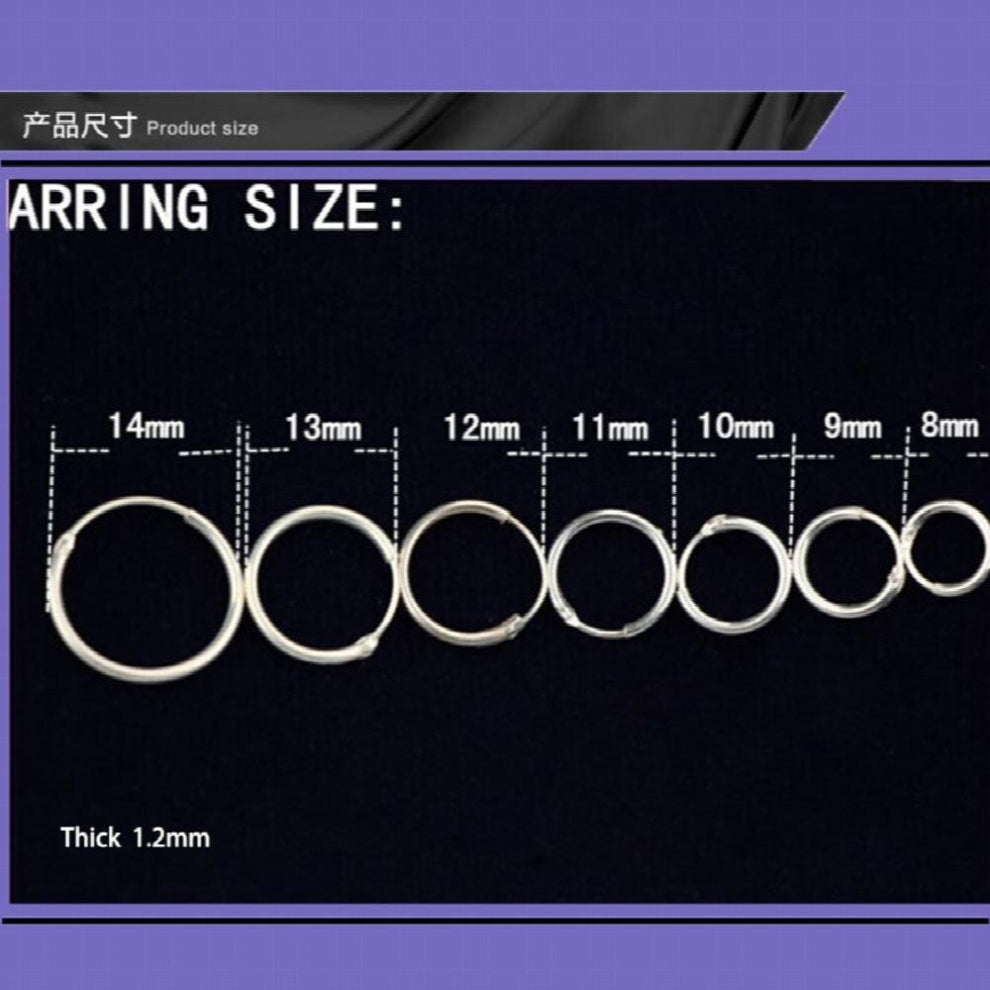 925 Sterling Silver Ear Bone Hoop Earrings Small Hoop Earrings For Women Ear Bone Buckle Round Circle Earrings Hoops