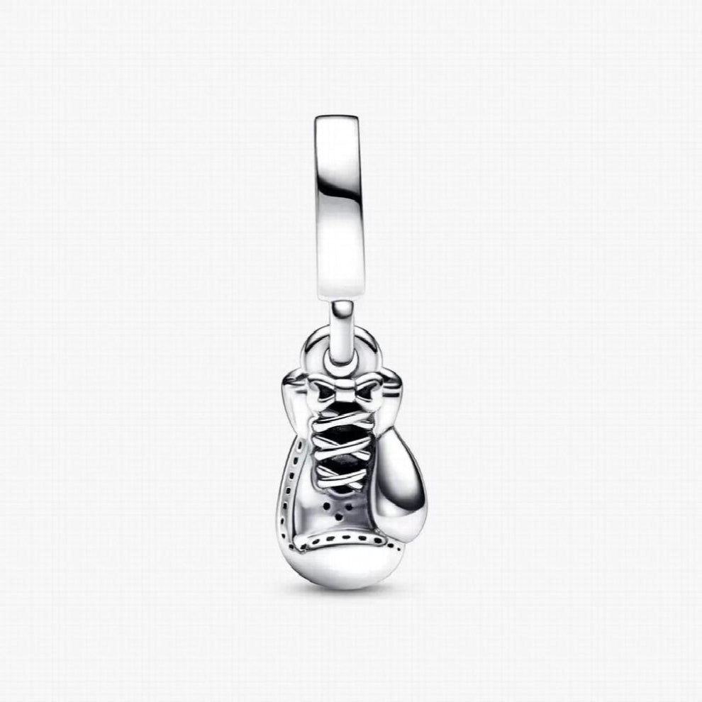 High Silver Jewelry Boxing Glove Dangle Charm Spring Mothers Gift