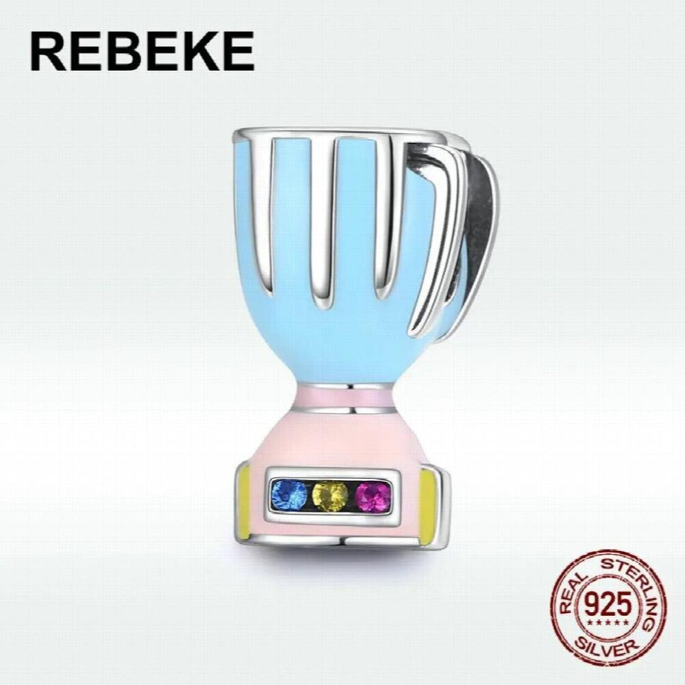 fit bangle charm Colorful Juicer enamel bead 925 sterling silver women jewelry pendant girl making