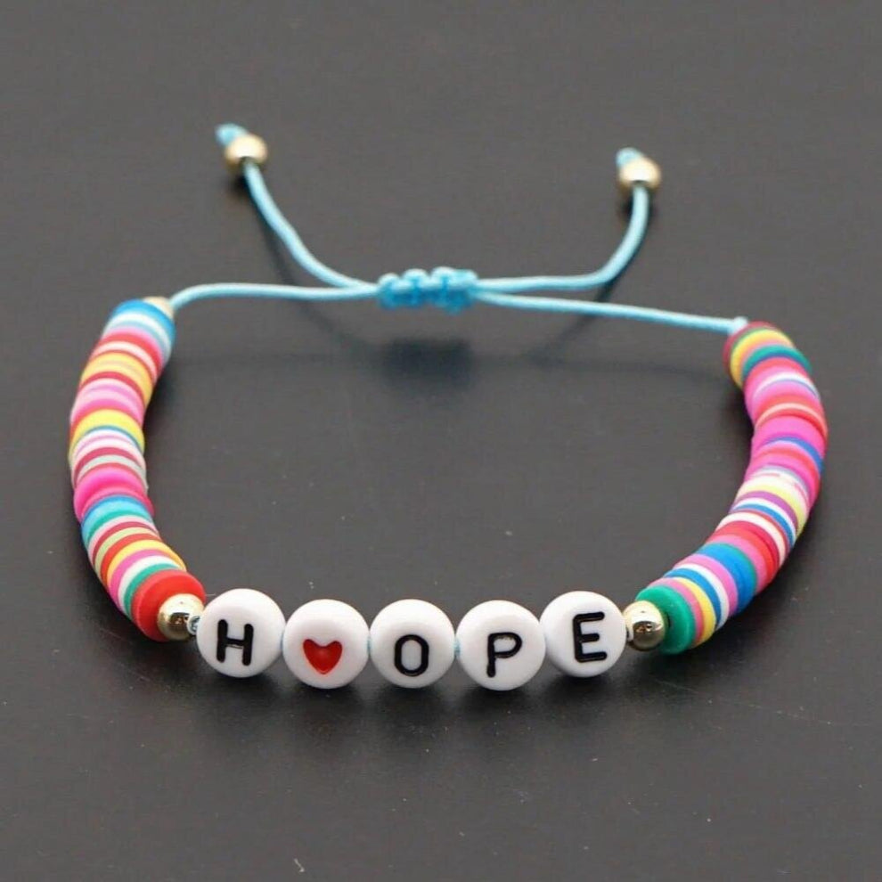 Hand-knitting Bohemia Polymer Clay Beads Bracelet Souvenir Jewelry Chain