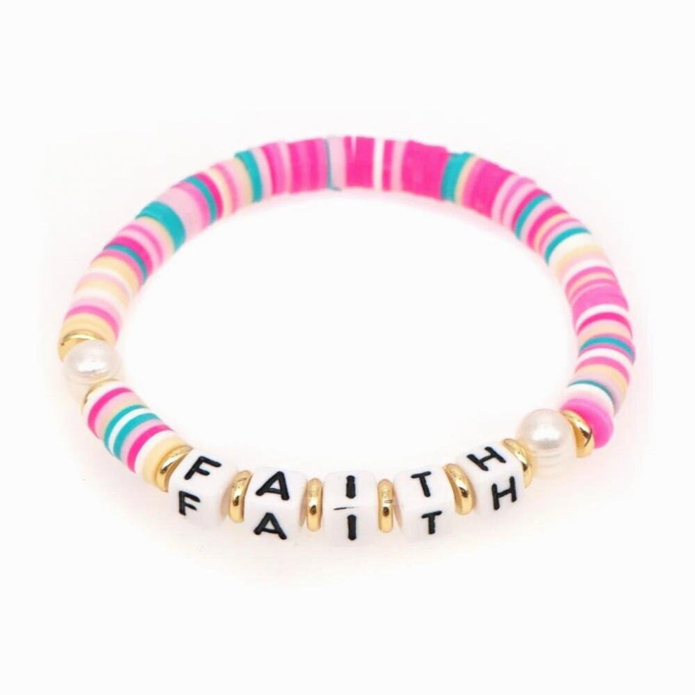 News Bohemia Polymer Clay Beads Bracelet Hand-knitting Manual Chain Gift Craft