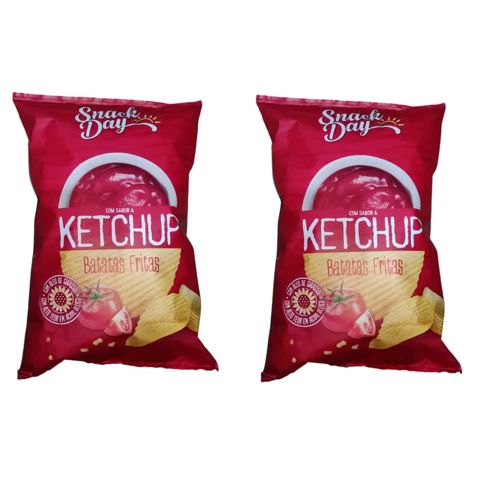 Ketchup Potato Chips 2 x 150g ( 10.58 oz ) Portuguese Snack