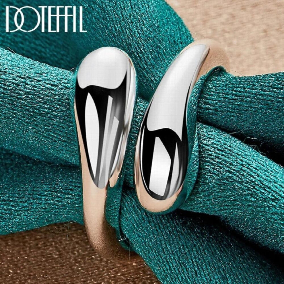 925 Sterling Silver Water Droplets-Raindrops Ring For Women Wedding Engagement Party Charm Jewelry