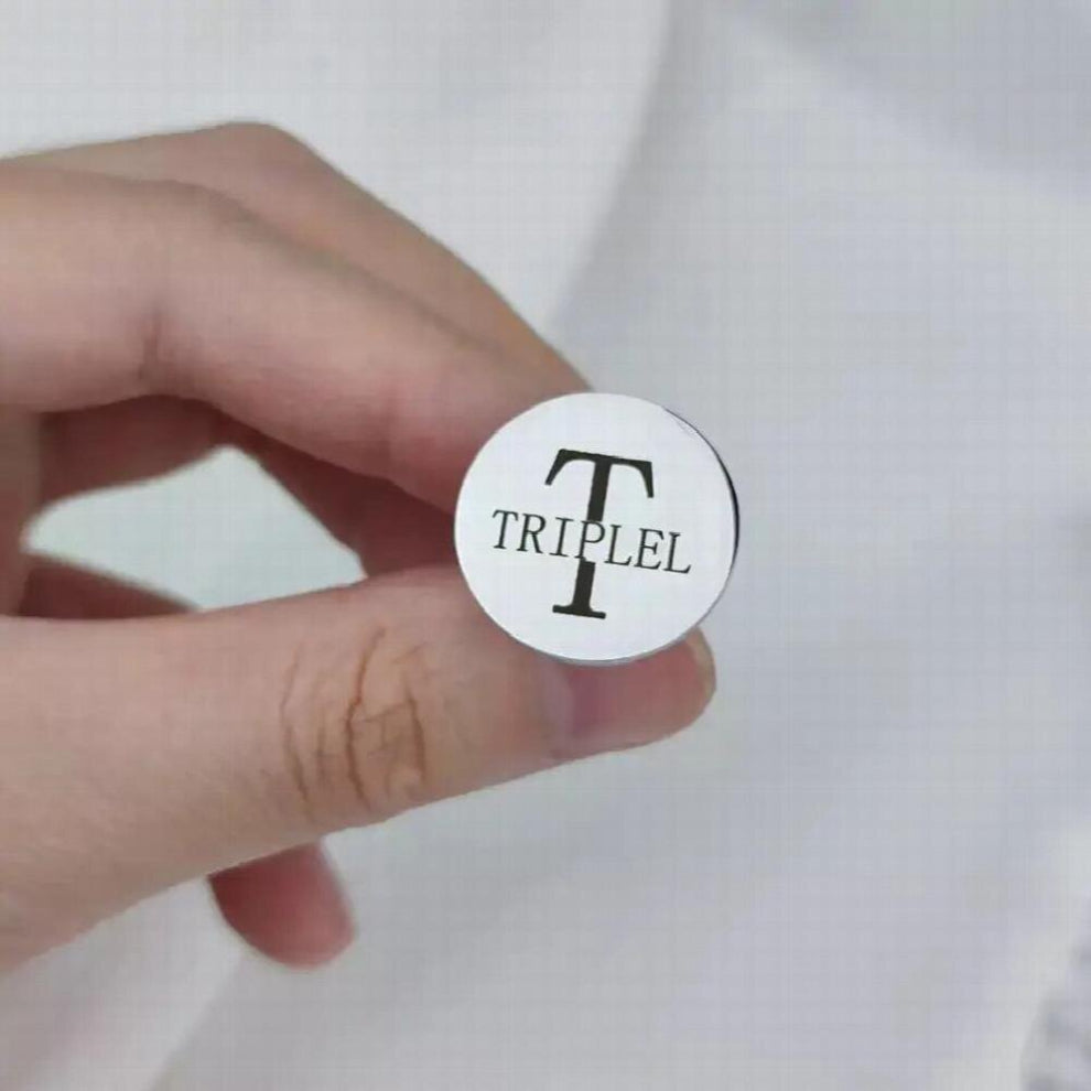 Tangula Personalised Engraved Name Cufflinks For Men Stainless Steel Round Advanced Cufflink Shirt Cufflinks Jewelry