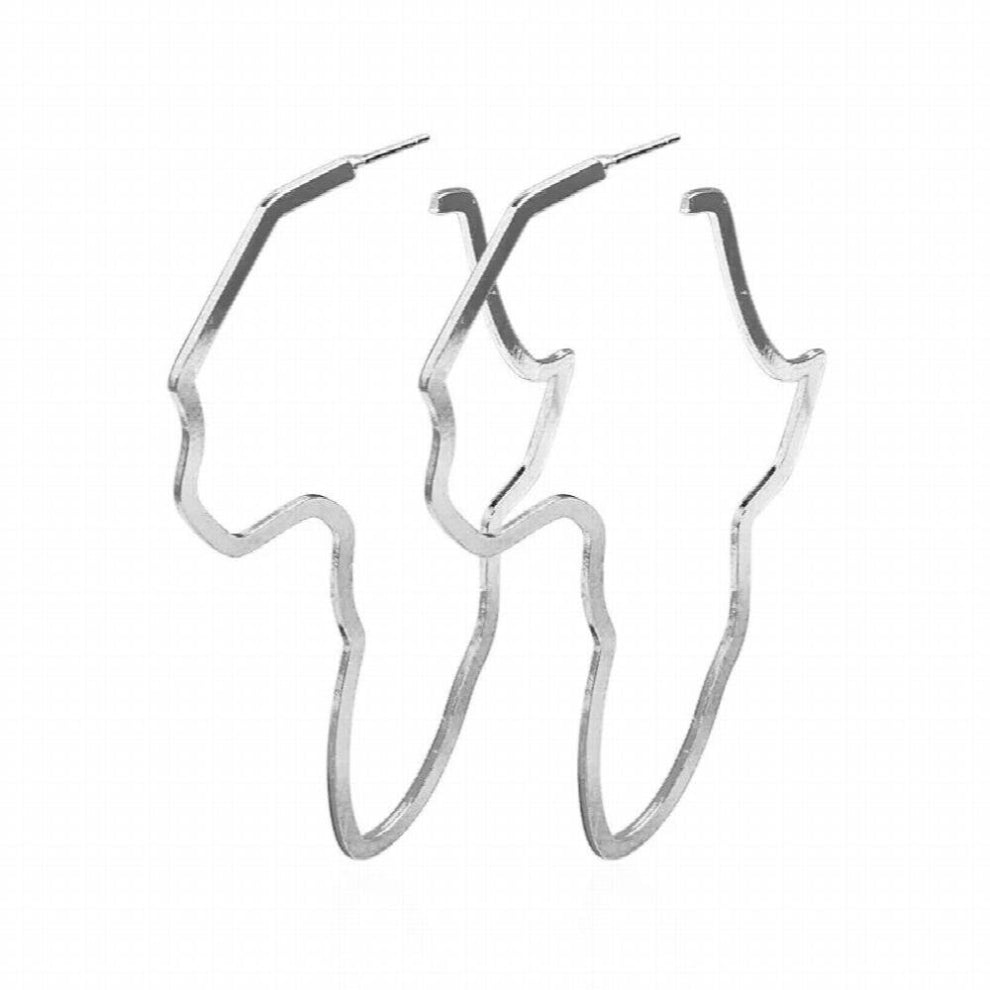 SE9 Silver Rainbow Zircon CZ Big Hoops Circle Earring Round Piercing Pendiente Climber European Jewelry