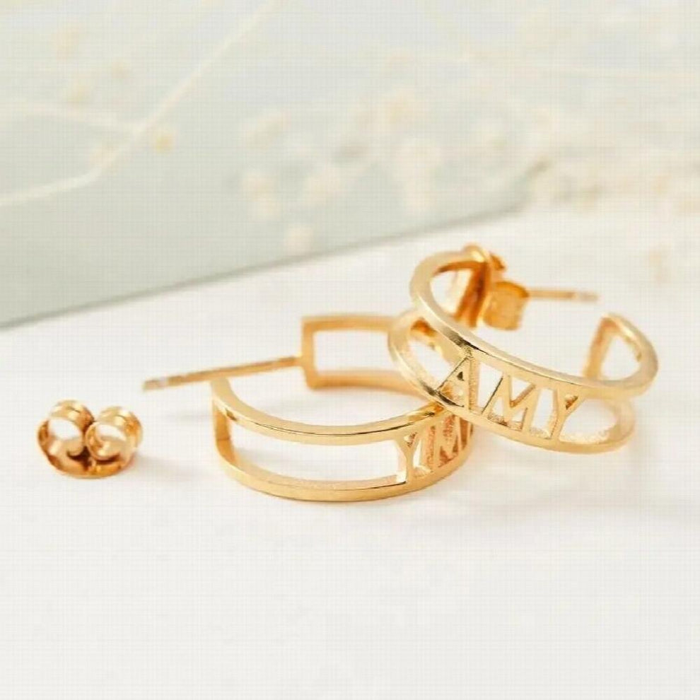 Name Cuff Earrings-Personalized Cuff Earrings-Name Wrap Earrings-Dainty Ear Cuff-Ear Crawler Earrings-Best