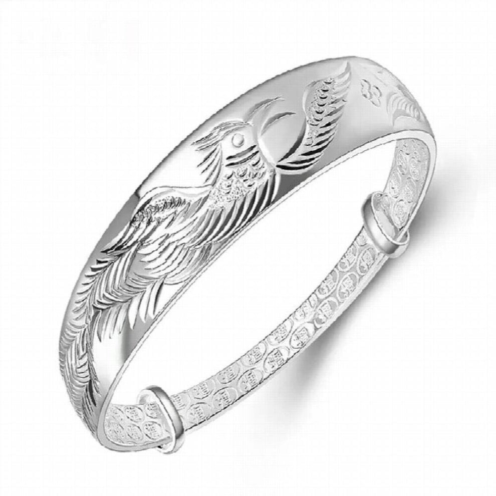 925 Sterling Silver Phoenix Lucky Bracelet Bangles For Women Jewelry Accessories Christmas