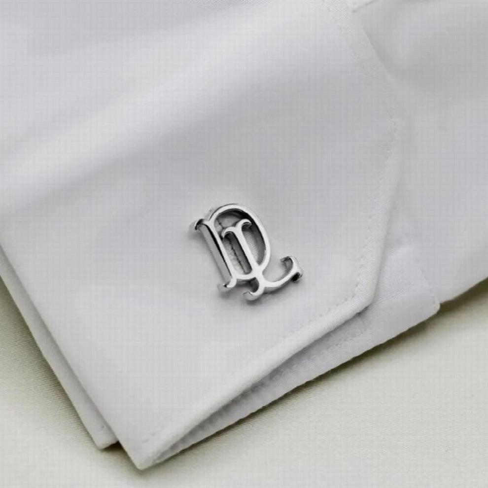 Tangula Mens Cufflinks Stainless Steel Initials Cufflinks Personalize Customize Groom Shirt Buttons Wedding Jewelry