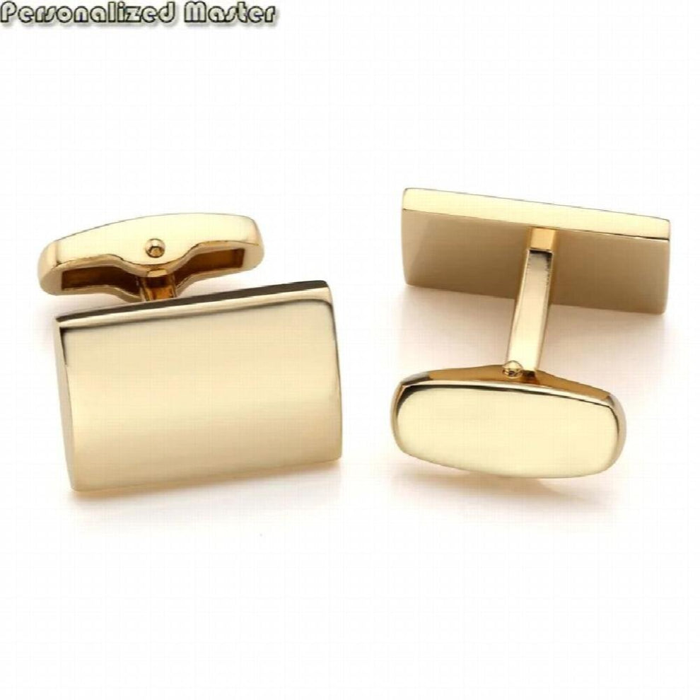 Personalized Master Letters Mens Stainless Steel Shirt Sleeves Stud Cufflinks Engraving Name Date Cufflinks
