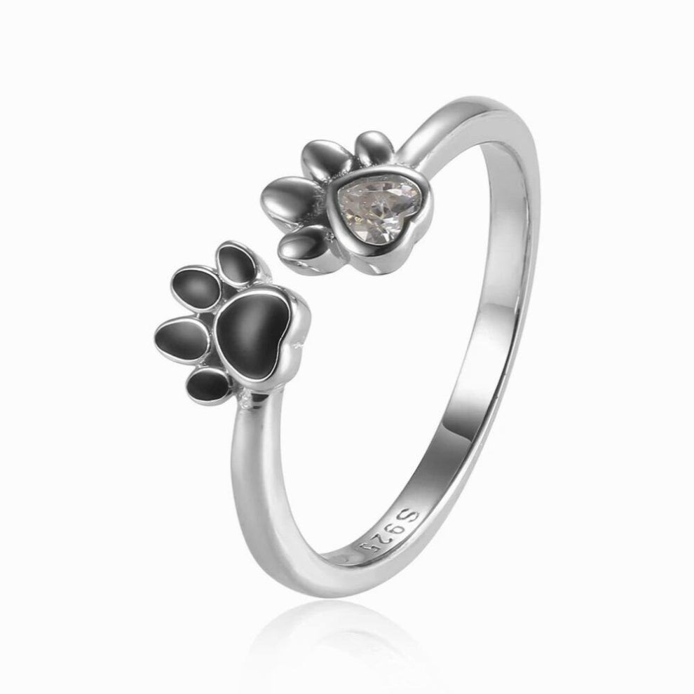 925 Sterling Silver Retro Twine Adjustable Open CZ Entangled Ring for Women Temperament Jewelry Accessories Gift