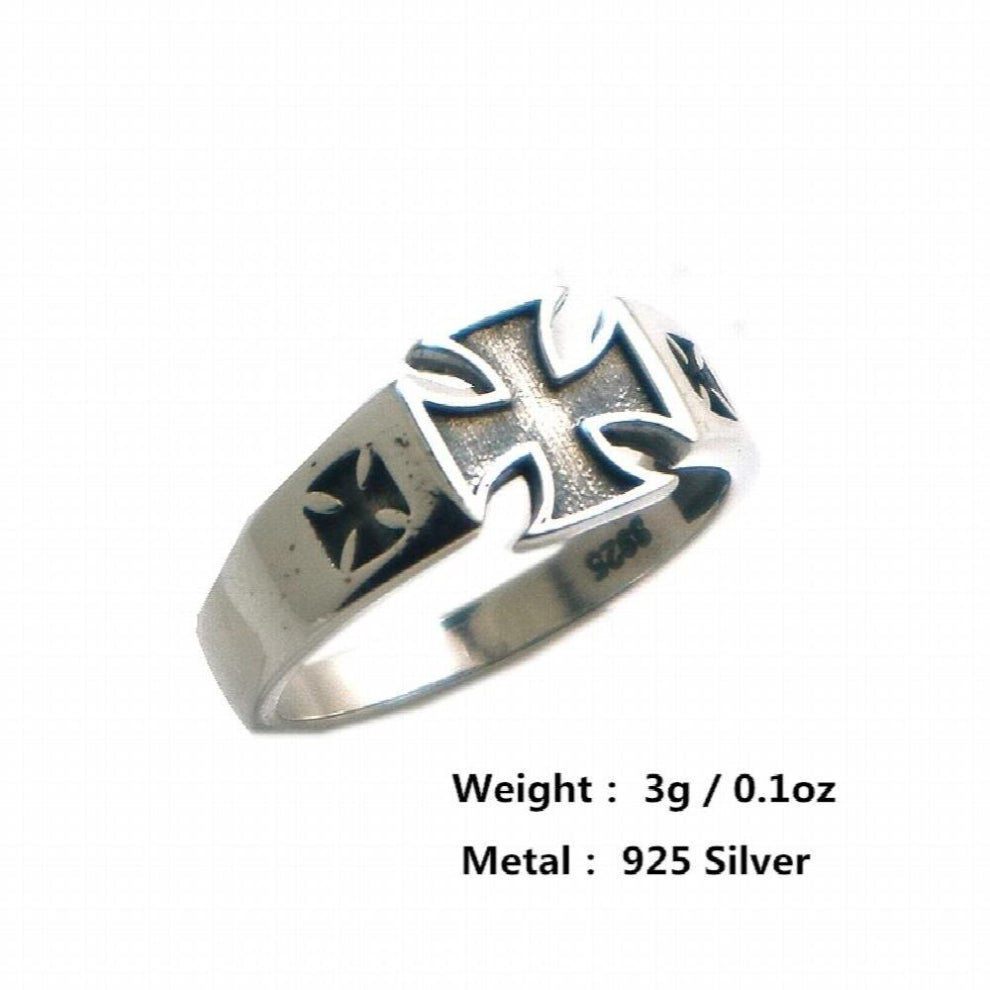 S925 Silver Biker Cross Newest Ring For Gift