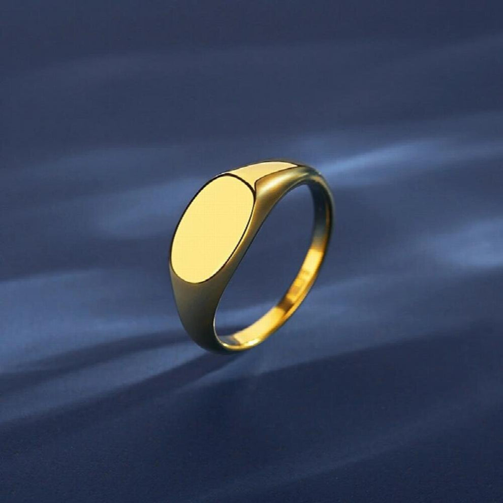 Jinse Stainless Steel Wedding Rings Golden Smooth Women Men Couple Rings Jewelry Glossy Party Lover Christmas