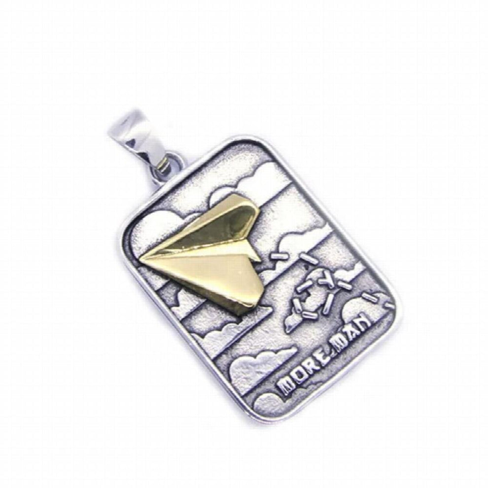 Newest Golden Airplane Pendant 316L Stainless Steel Jewelry Biker Style Childhood Pendant