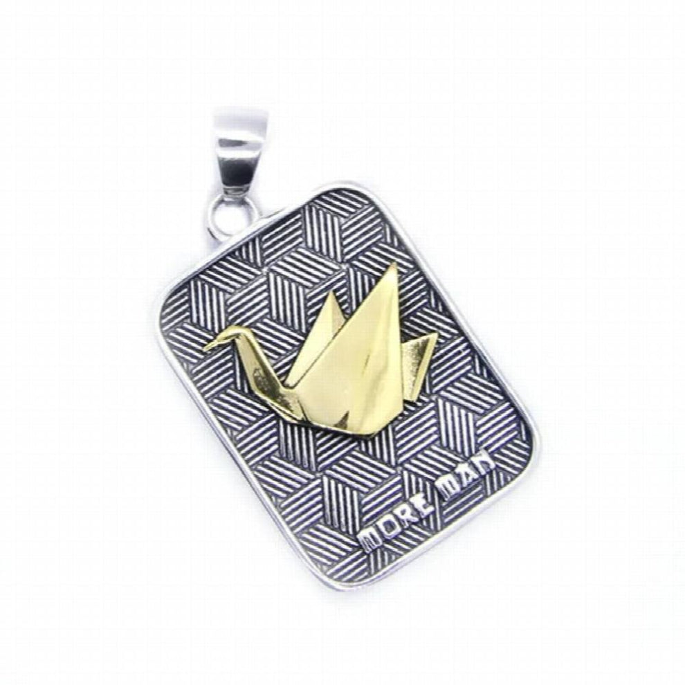 Newest Golden Flying Paper Bird Pendant 316L Stainless Steel Jewelry Biker Style Pendant
