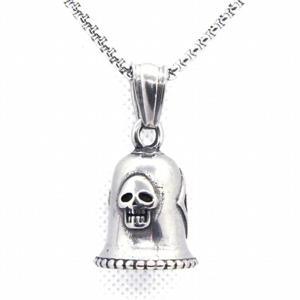 Newest Skull Bell Pendant 316L Stainless Steel Jewelry Biker Style Amazing No.13 Bell Pendant