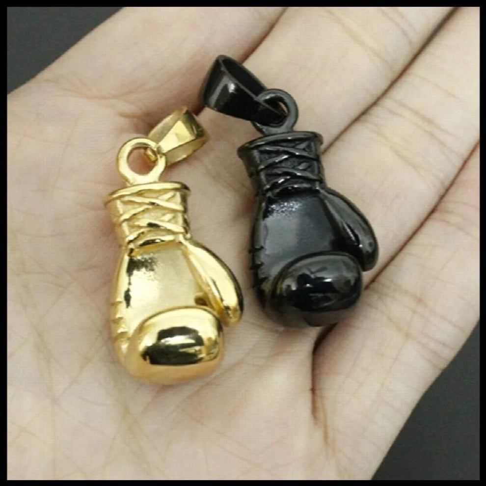 1pc Newest Jewelry Small Golden Boxing Glove Pendant 316L Stainless Steel Punk Style Glove Pendant