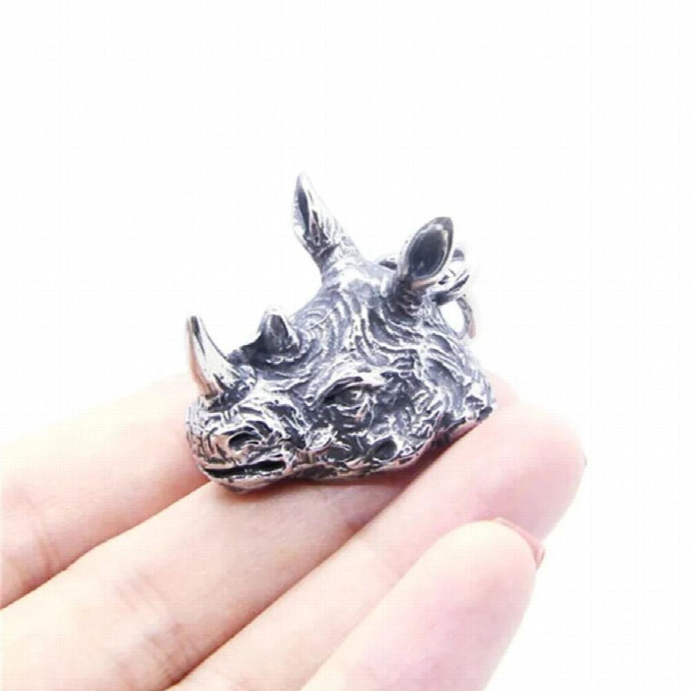 Newest Rhinoceros Pendant 316L Stainless Steel Jewelry Biker Style Rhinoceros Pendant