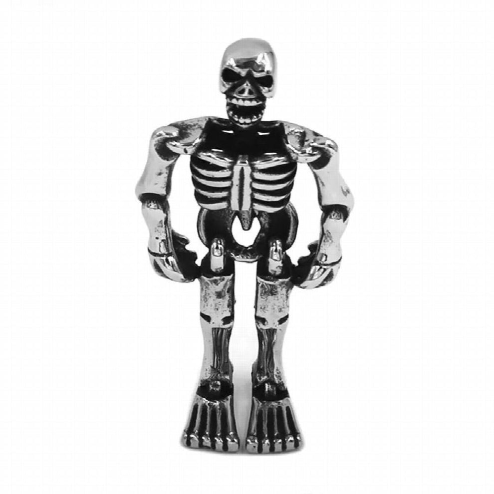 Skull Skeleton Biker Pendant Stainless Steel Jewelry Gothic Ghost Skull Motor Biker Men Pendant SWP0605A