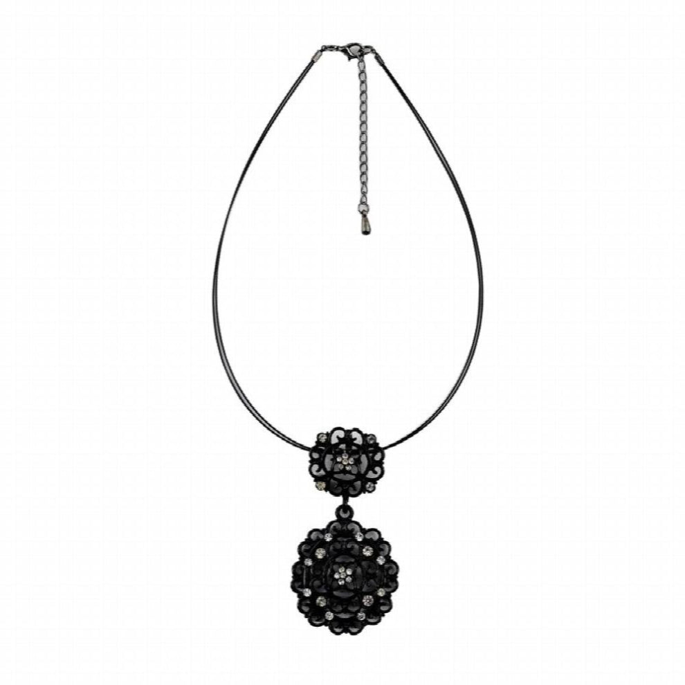 Hot Salt Necklace Electrophoresis Zinc Alloy Hollow Out Rope Chain Pendant Women Jewelr