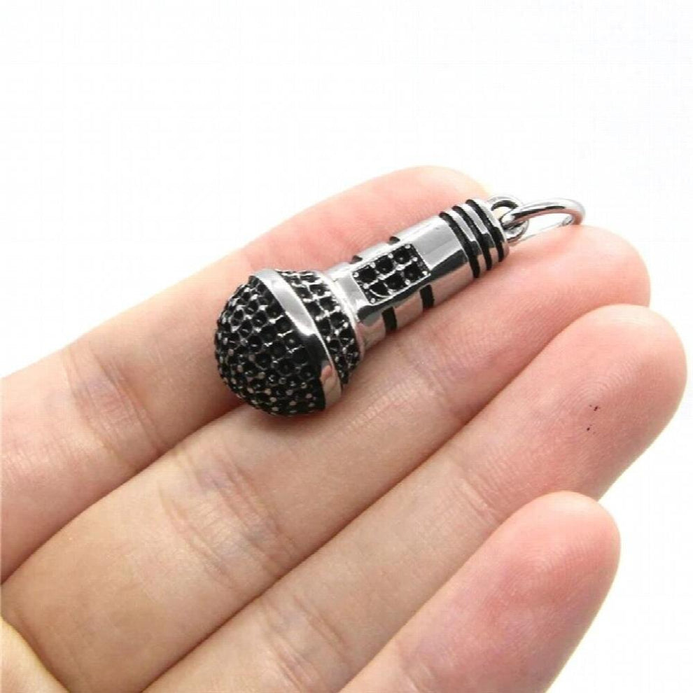 Newest Mini Microphone Mens Pendant 316L Stainless Steel Hot Punk Pendant