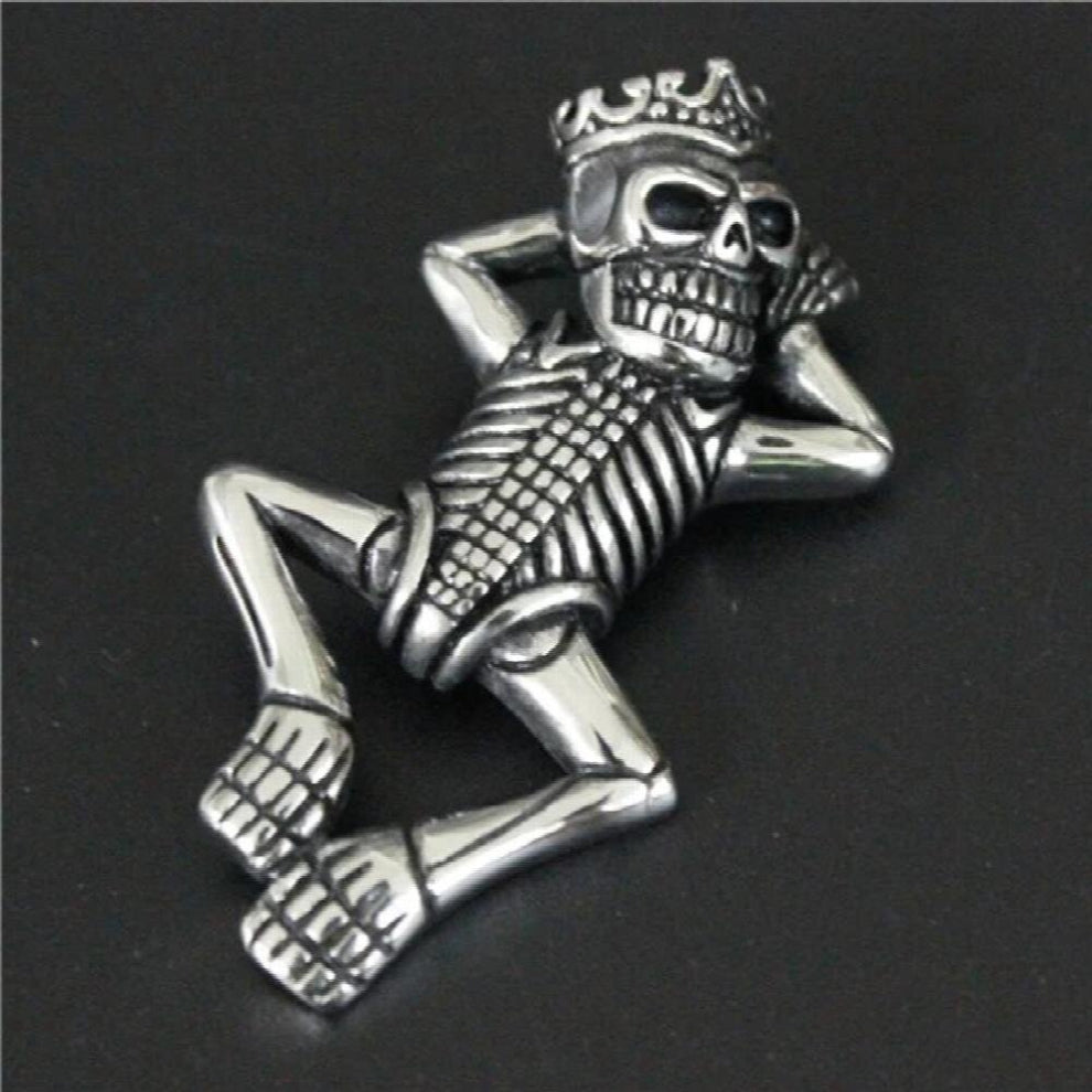 Polishing Newest Crown Skull Pendant 316L Stainless Steel Biker Style Skull Pendant