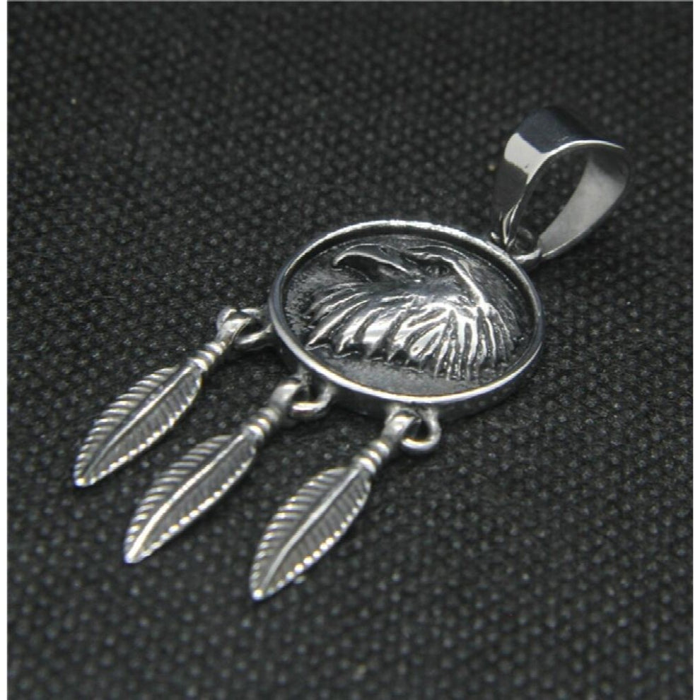 freedom Style Eagle Pendant With Feather 316L Stainless Steel Biker Eagle Pendant