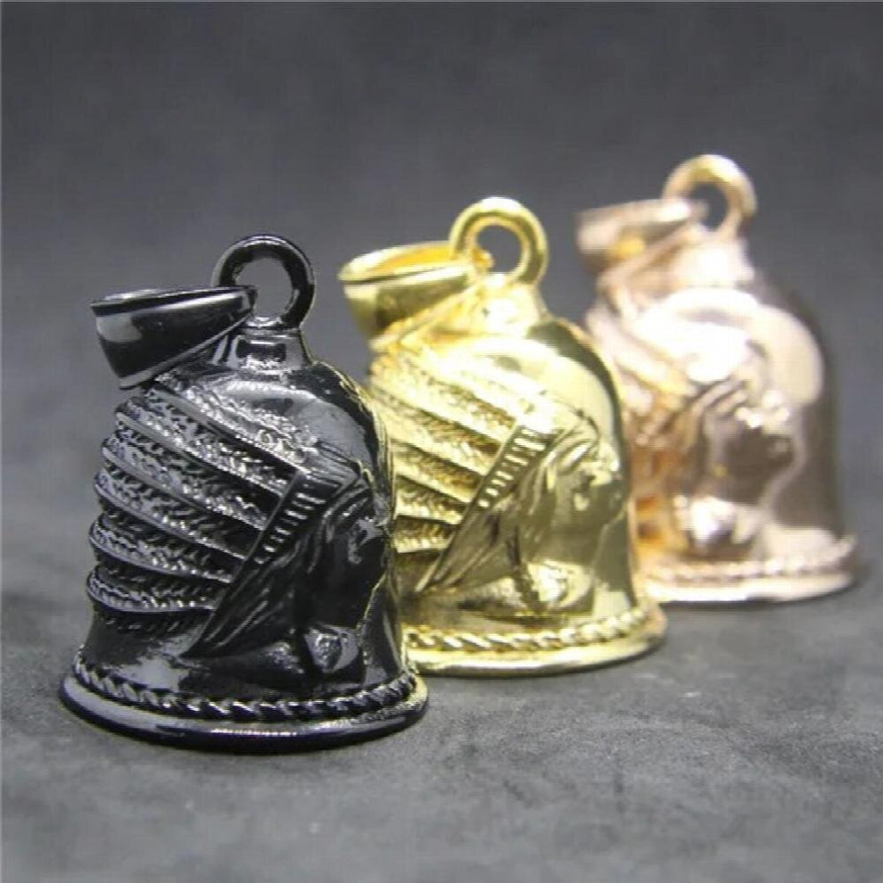 Mens Women Motor Biker Skull Bell Pendant 316L Stainless Steel Mens Gift Dull Polishing Motorcycles Biker Pendant