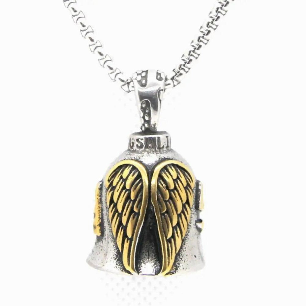 Drop Biker Wings Bell Pendant 316L Stainless Steel Jewelry Mens SA Pendant Necklace
