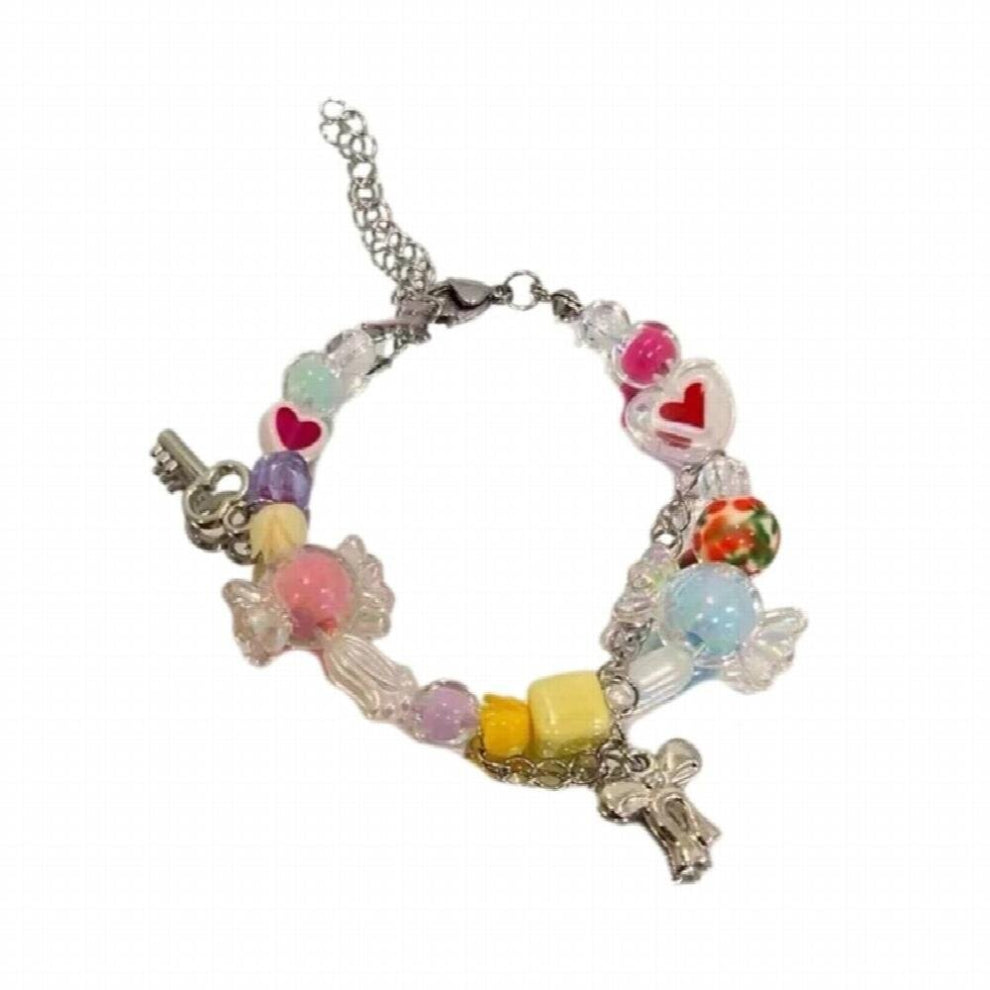 Cartoon Colorful Beaded Bracelets-Necklaces Colorful Beaded Jewelry Girl Beaded Bracelet-Necklace Gift for Women Girls