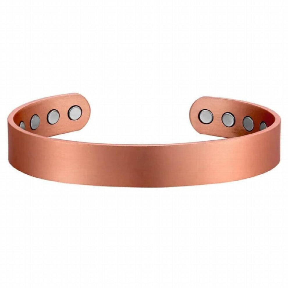 Masonic Mens Pure Copper Bracelets Link with Double Raw 3000 Gauss Magnets Pain Relief for Arthritis, Carpal Tunnel Migraines