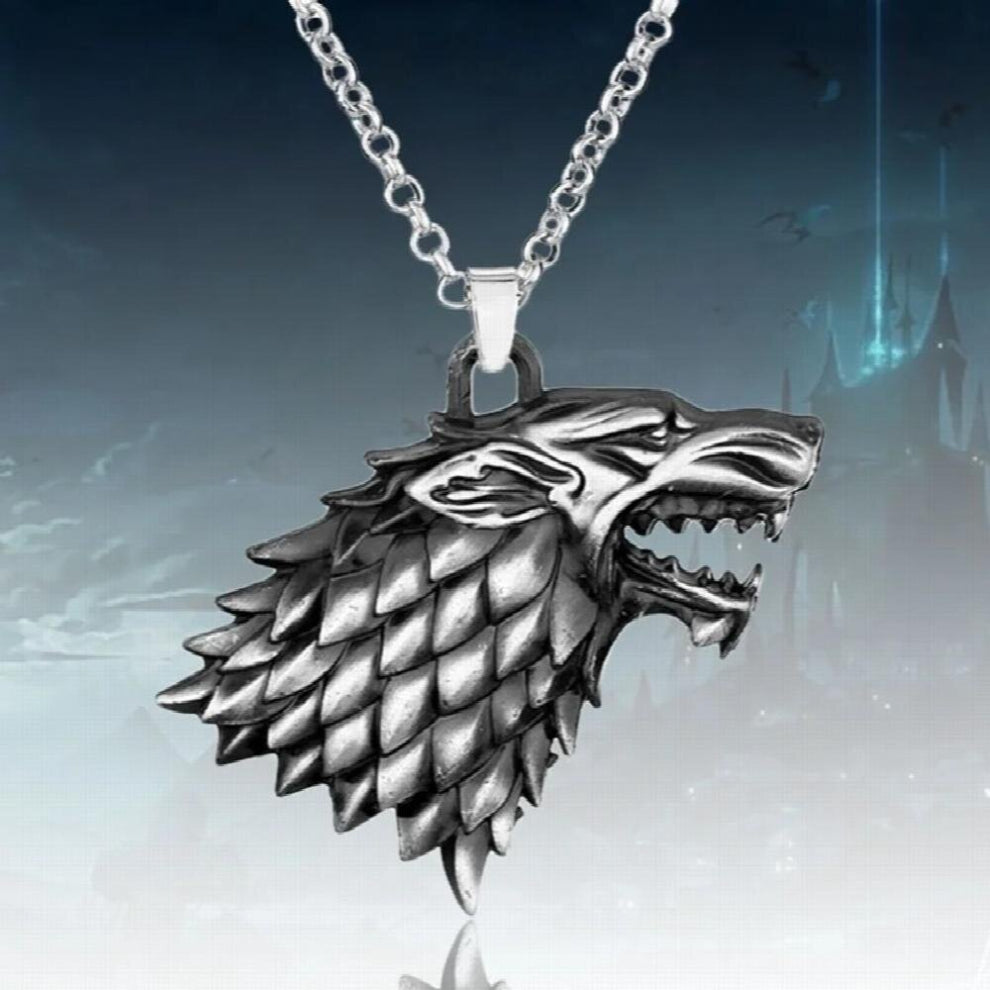 Angry Wolf Head Pendant Mens Necklace Style Metal Animal Accessories Party Jewelry Online Games Anime